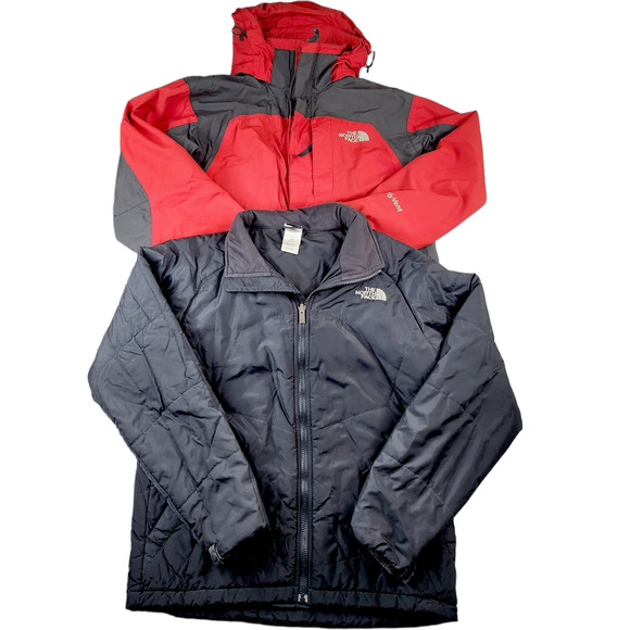 The North Face Jacket Mens Small Red Black 2 in 1 Hyvent Show Winter Insulated